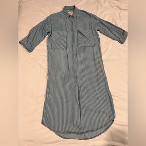 Zara longline denim button down size xsmall